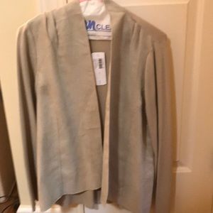 Size 1 Chico’s khaki open front sweater